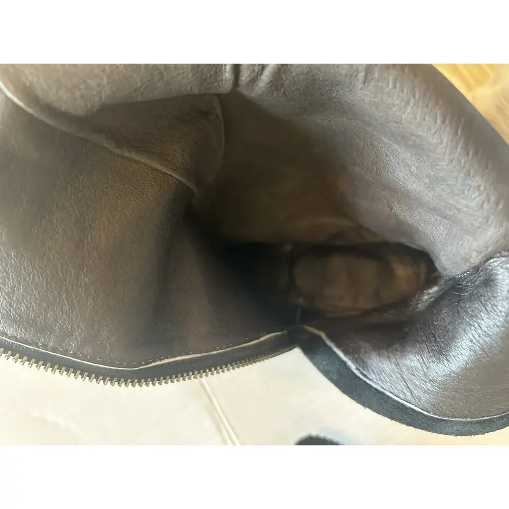 Caboras Women’s Sz 7.5 Black Leather Boots Tall Riding Slip Resistant Equestrian